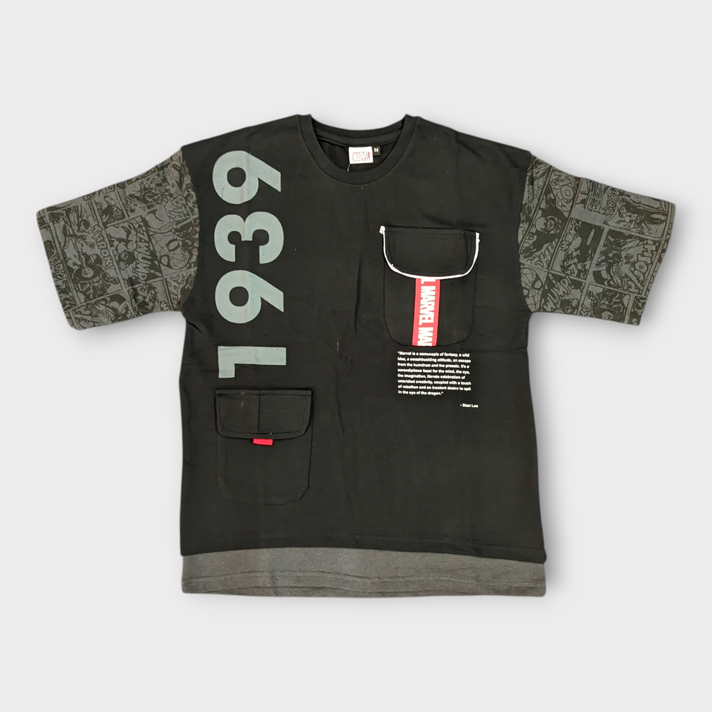 Marvell 1939 Oversized T-shirt with Dual Pockets